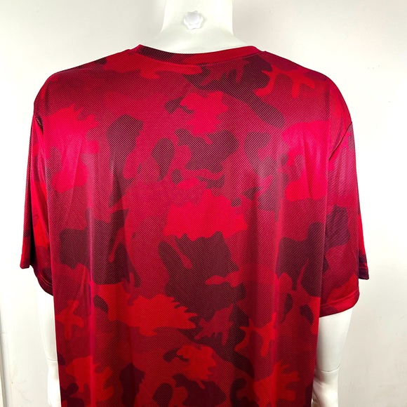 SWISS BRAND JERSEY STYLE T-SHIRT, RED & BLACK, 100% POLYESTER, MEN’S, XXL - Picture 3 of 10